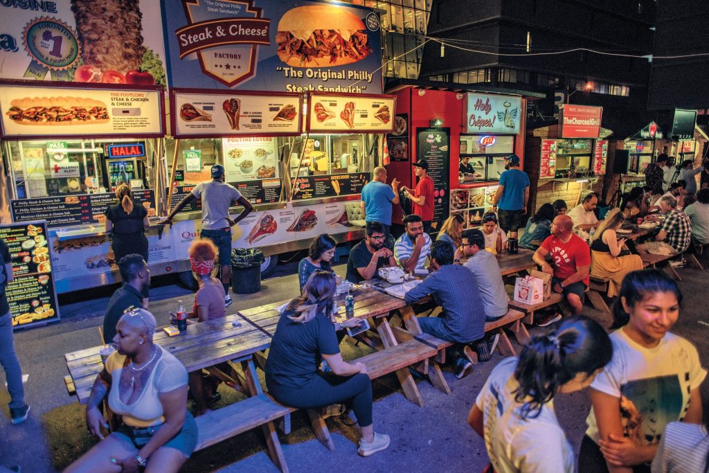 Street food and restaurants near downtown Toronto